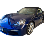 Porsche 718 2021 conversível azul a venda em São Carlos na concessionária multimarcas Fly Auto em São Carlos