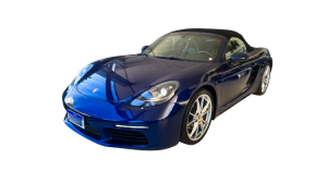Porsche 718 2021 conversível azul a venda em São Carlos na concessionária multimarcas Fly Auto em São Carlos